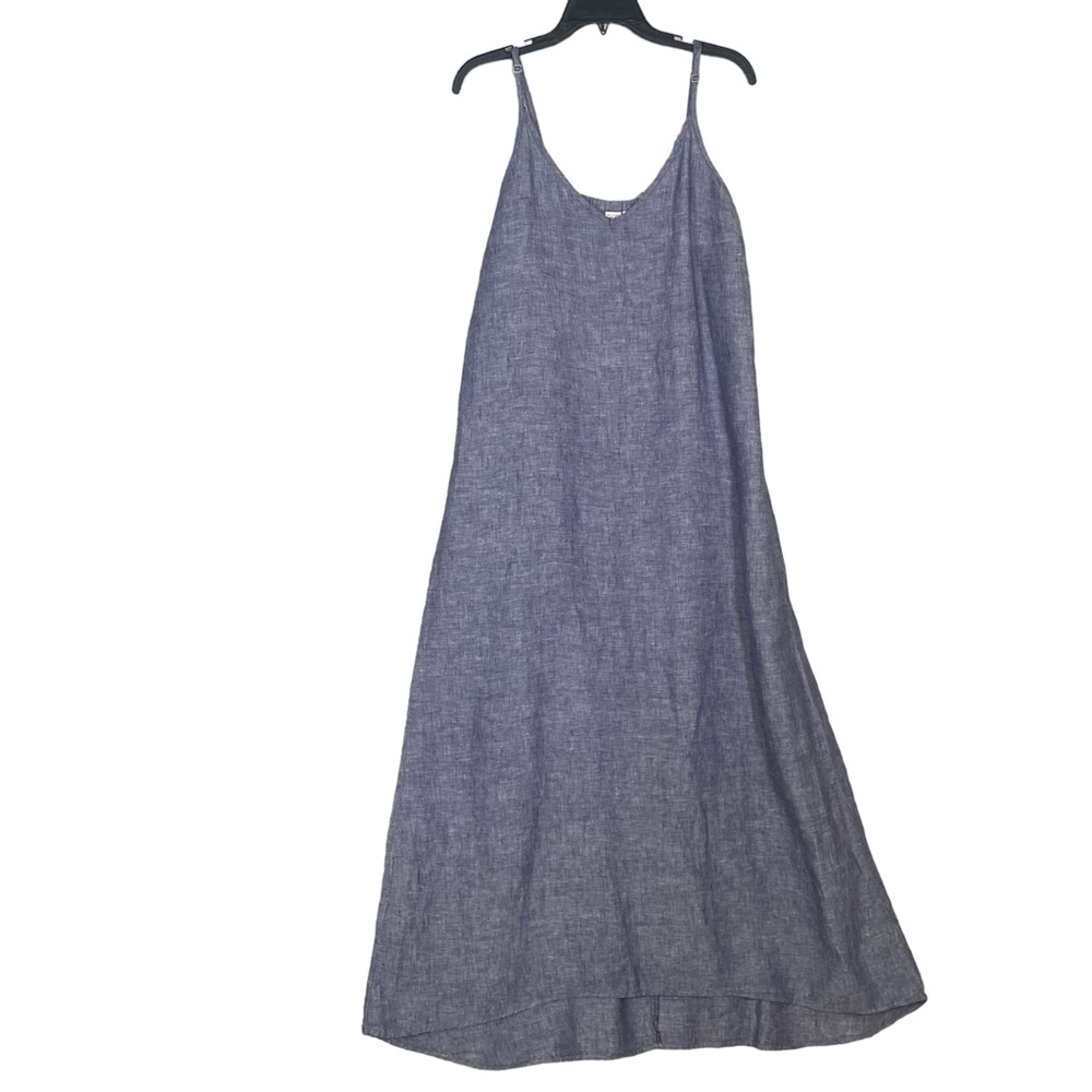 Artisan NY 100% Linen Slip Dress 90’s Light Blue Size M